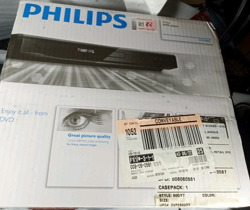 Philips dvd player - dvd, dvp2800/f7